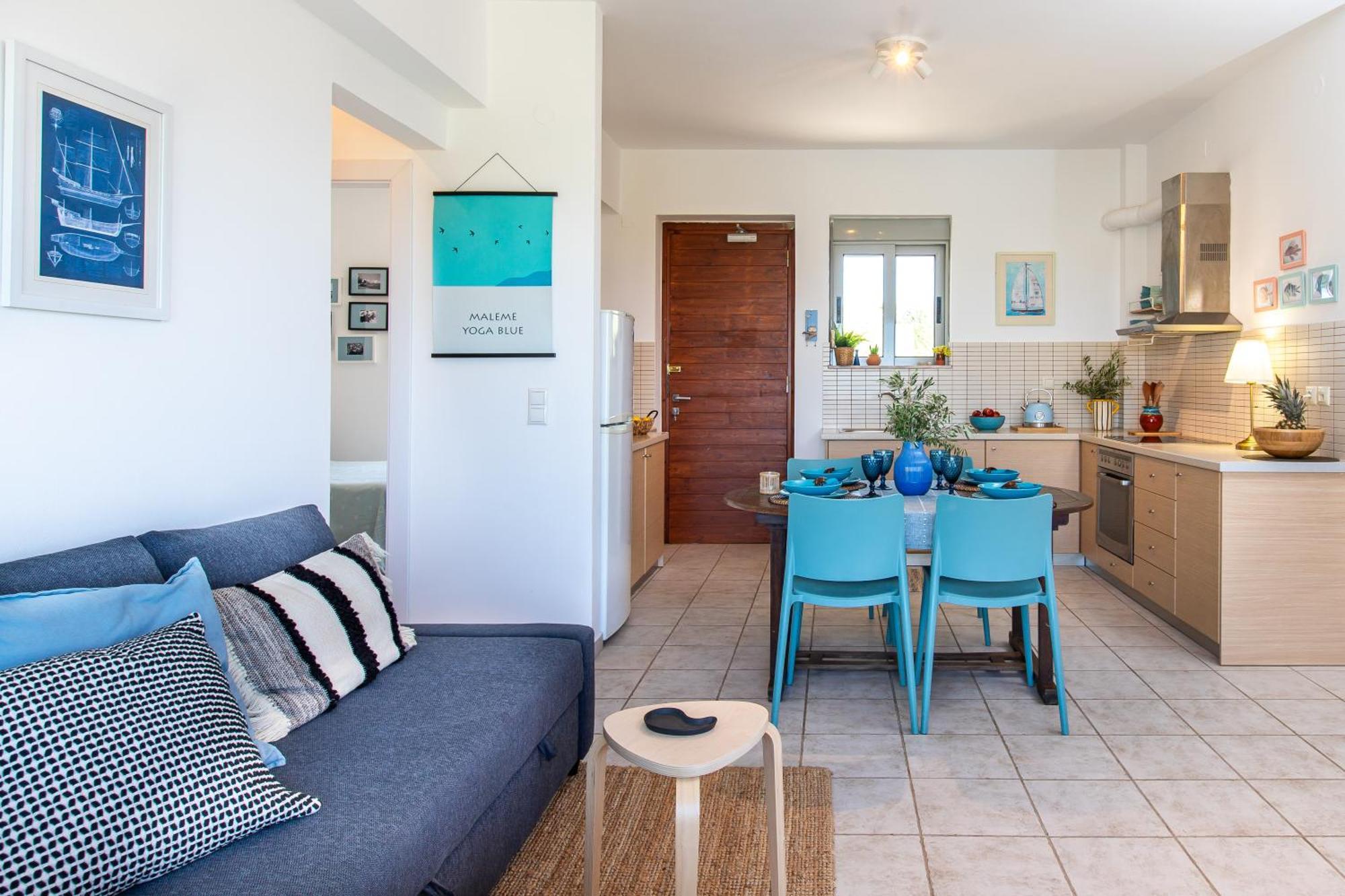 Maleme Yoga Blue Apartment Ханя Екстериор снимка